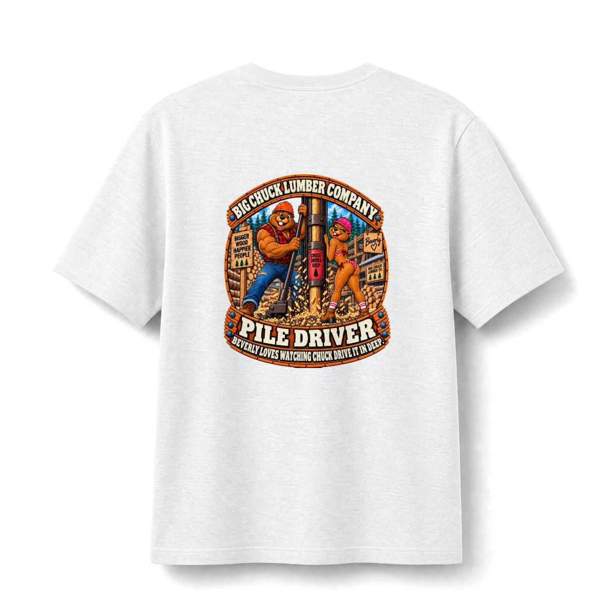 Pile Driver t-shirt — back print